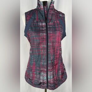 BROOKS For Women, Shelter, Technology Plaid Running, Exercise, Vest, Size Medium